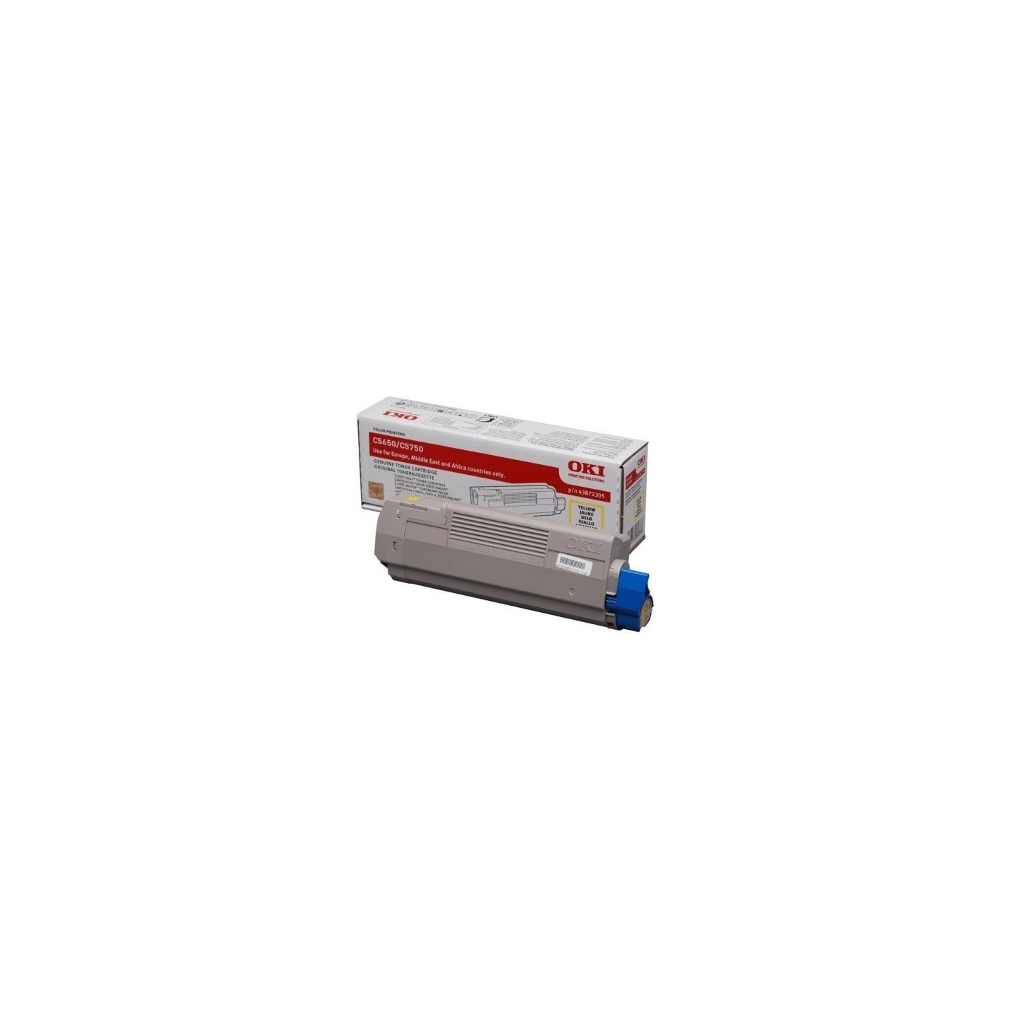 Toner jaune pour Oki C5650 / C5750, Toner Express : achat en ligne de Toner jaune pour Oki C5650 / C5750 pour imprimante