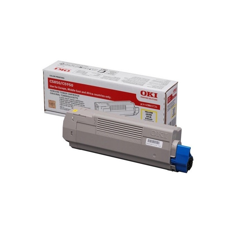 Toner jaune Oki pour C5850 / C5950, Toner Express : achat en ligne de Toner jaune Oki pour C5850 / C5950 pour imprimante