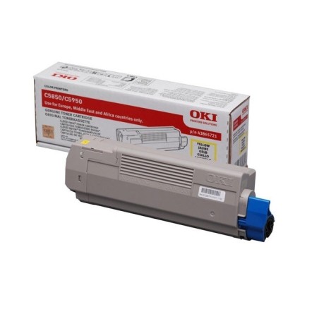 Toner jaune Oki pour C5850 / C5950, Toner Express : achat en ligne de Toner jaune Oki pour C5850 / C5950 pour imprimante