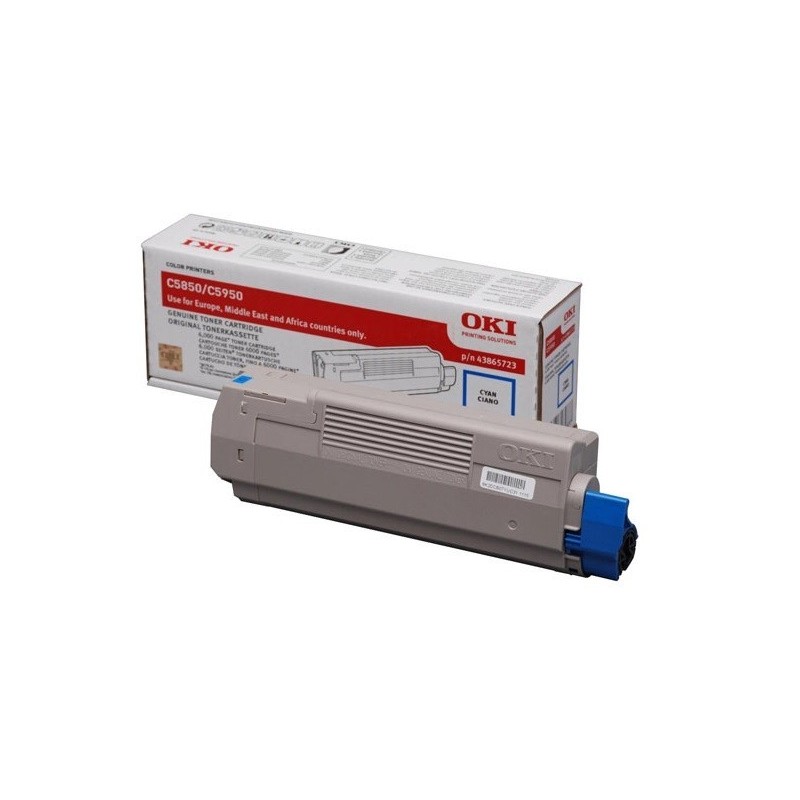 Toner cyan Oki pour C5850 / C5950, Toner Express : achat en ligne de Toner cyan Oki pour C5850 / C5950 pour imprimante