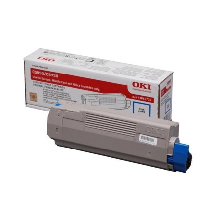 Toner cyan Oki pour C5850 / C5950, Toner Express : achat en ligne de Toner cyan Oki pour C5850 / C5950 pour imprimante