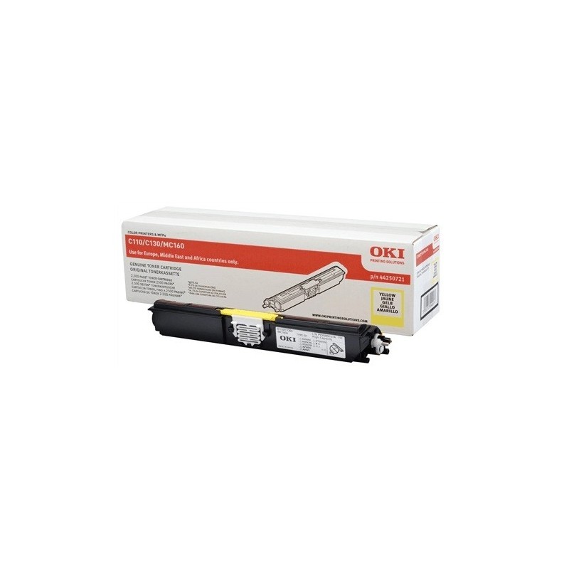 Toner jaune Oki Haute capacité pour C110 / C130 / MC160n, Toner Express : achat en ligne de Toner jaune Oki Haute capacité pour 