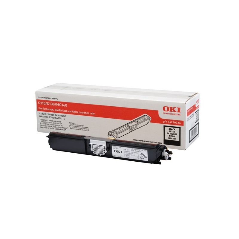 Toner noir Oki Haute capacité pour C110 / C130 / MC160n, Toner Express : achat en ligne de Toner noir Oki Haute capacité pour C1