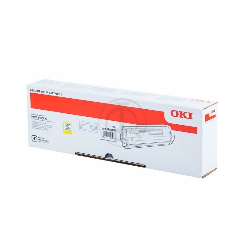 Toner Jaune Oki pour MC853 / MC873, Toner Express : achat en ligne de Toner Jaune Oki pour MC853 / MC873 pour imprimante