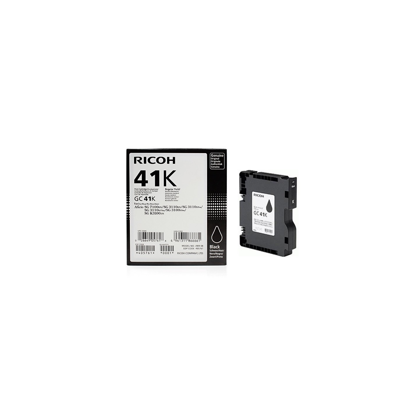 Cartouche d'encre noir haute capacité Ricoh pour Aficio SG3110dnw ... (GC-41K), Toner Express : achat en ligne de Cartouche d'en