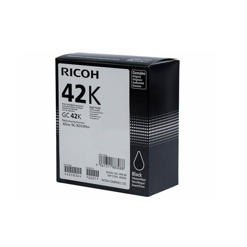 Cartouche encre noir Ricoh pour SG K3100DN (GC42)