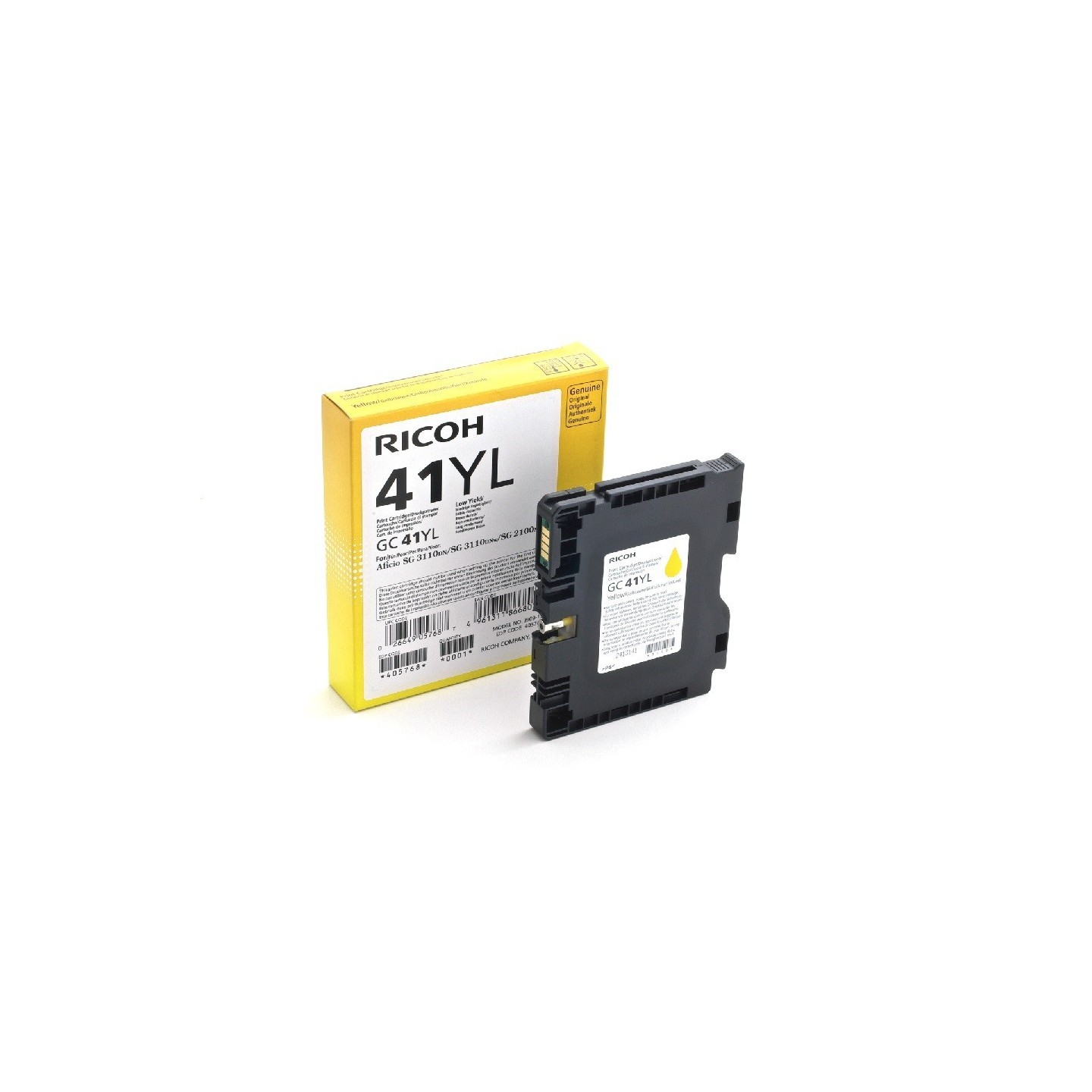 Cartouche d'encre jaune basse capacité Ricoh pour Aficio SG3110dnw (GC-41Y), Toner Express : achat en ligne de Cartouche d'encre