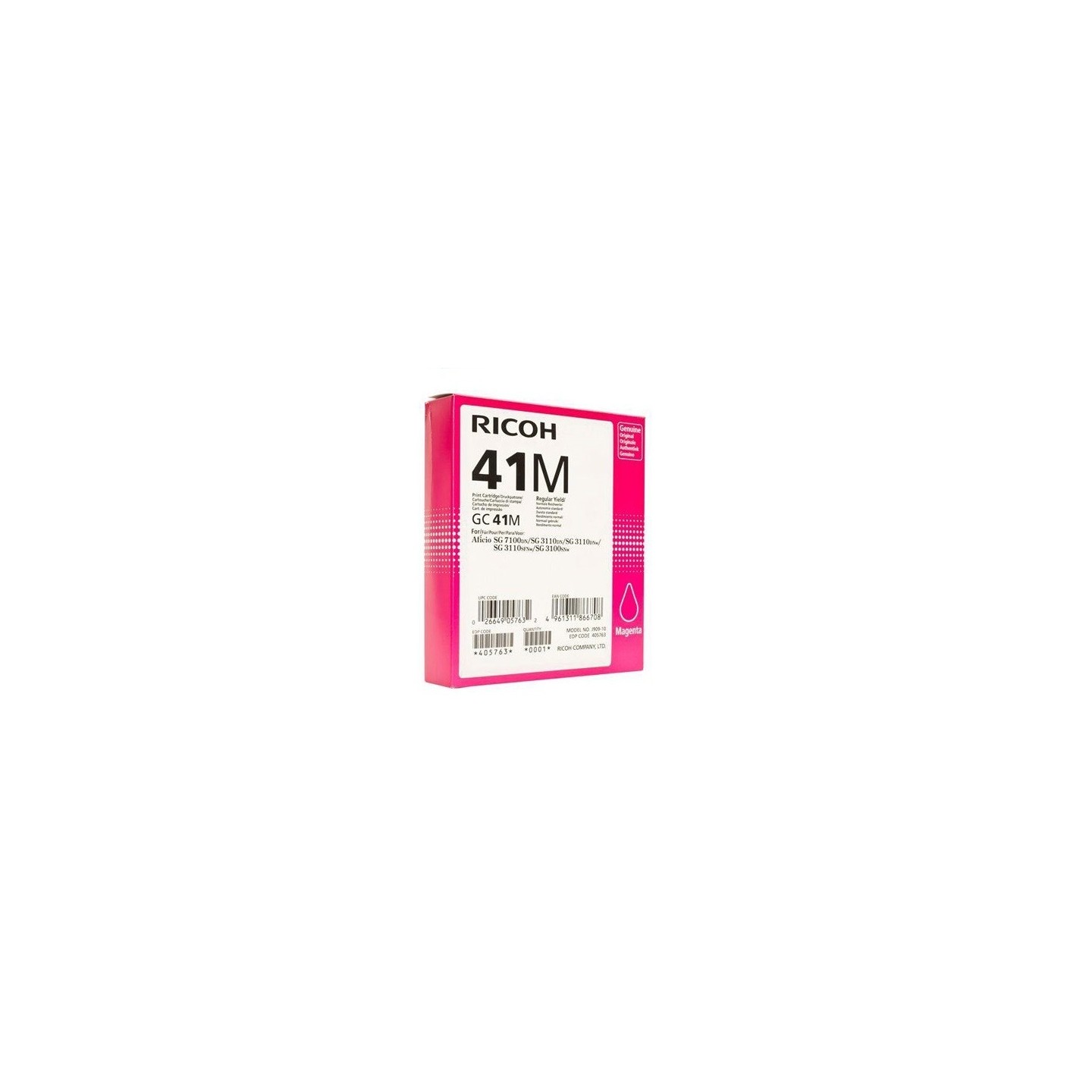 Cartouche d'encre magenta haute capacité Ricoh pour Aficio SG3110dnw ... (GC-41M), Toner Express : achat en ligne de Cartouche d