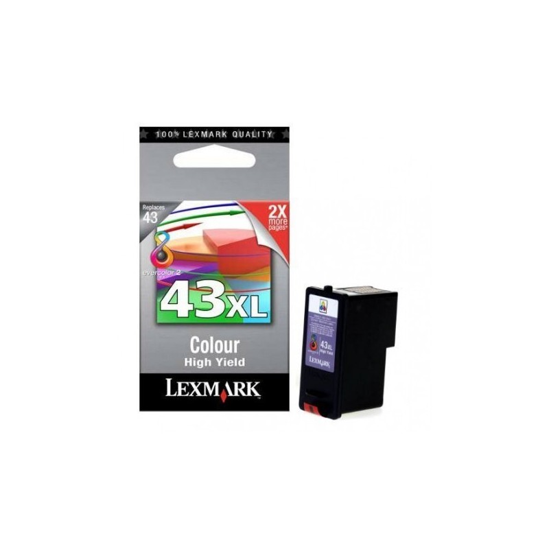 Cartouche d'encre couleur Lexmark pour imprimante P350 / X9350 (N°43XL), Toner Express : achat en ligne de Cartouche d'encre cou