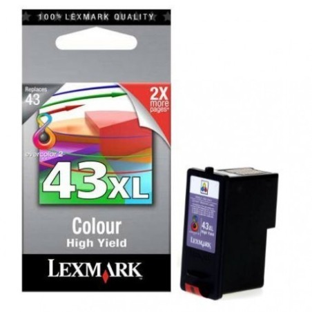 Cartouche d'encre couleur Lexmark pour imprimante P350 / X9350 (N°43XL), Toner Express : achat en ligne de Cartouche d'encre cou