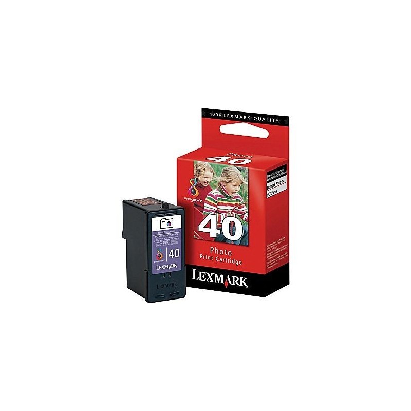 Cartouche photo noir Lexmark pour X6570 / X9350 (N°40), Toner Express : achat en ligne de Cartouche photo noir Lexmark pour X657