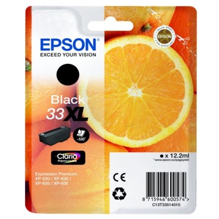 Cartouche Noire Epson Tres Haute Capacité pour Expression Premium XP-630 / XP-830  ... (n°33XL - orange), Toner Express : achat 