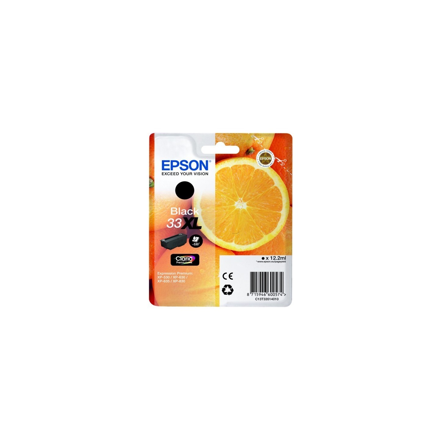 Cartouche Noire Epson Tres Haute Capacité pour Expression Premium XP-630 / XP-830  ... (n°33XL - orange), Toner Express : achat 
