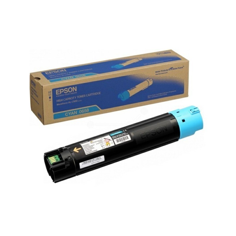 C13S050658  au meilleur prix : Toner cyan haute capacité Epson pour WorkForce AL-C500dn