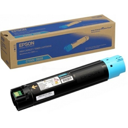 C13S050658  au meilleur prix : Toner cyan haute capacité Epson pour WorkForce AL-C500dn