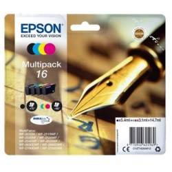 Multipack Epson pour WorkForce WF-2010w / WF-2520nf ... (n°16 - plume), Toner Express : achat en ligne de Multipack Epson pour W