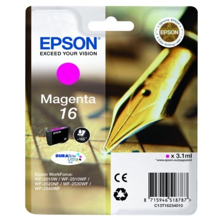 Cartouche magenta Epson pour WorkForce WF-2010w / WF-2520nf ... (n°16 - plume), Toner Express : achat en ligne de Cartouche mage