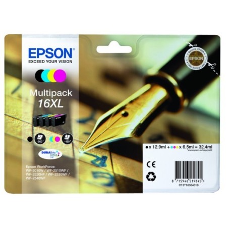 Multipack haute capacité Epson pour WorkForce WF-2010w / WF-2520nf ... (N°16XL - Plume), Toner Express : achat en ligne de Multi