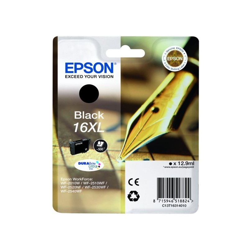 Cartouche noire haute capacité Epson pour WorkForce WF-2010w / WF-2520nf ... (N°16XL - Plume), Toner Express : achat en ligne de