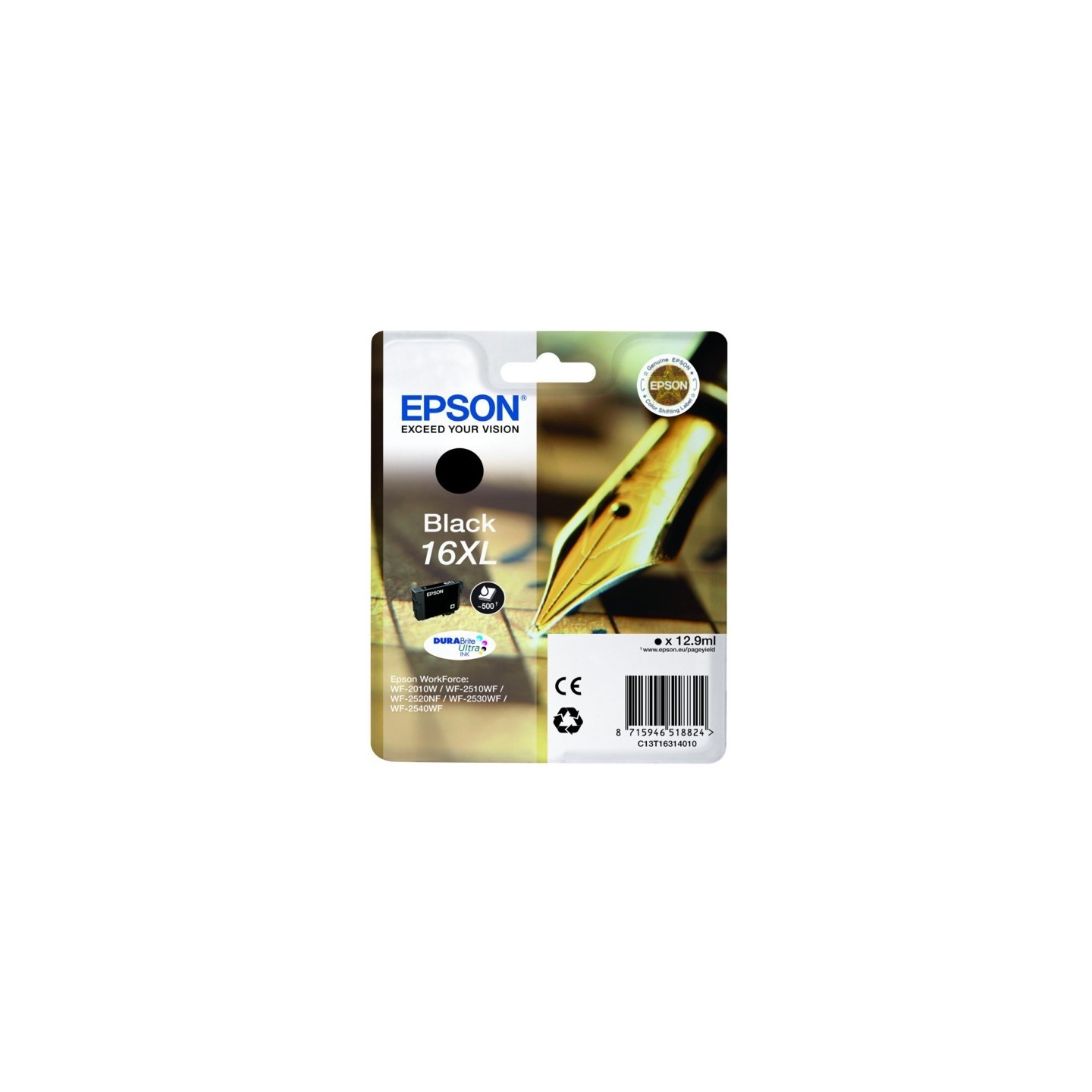 Cartouche noire haute capacité Epson pour WorkForce WF-2010w / WF-2520nf ... (N°16XL - Plume), Toner Express : achat en ligne de