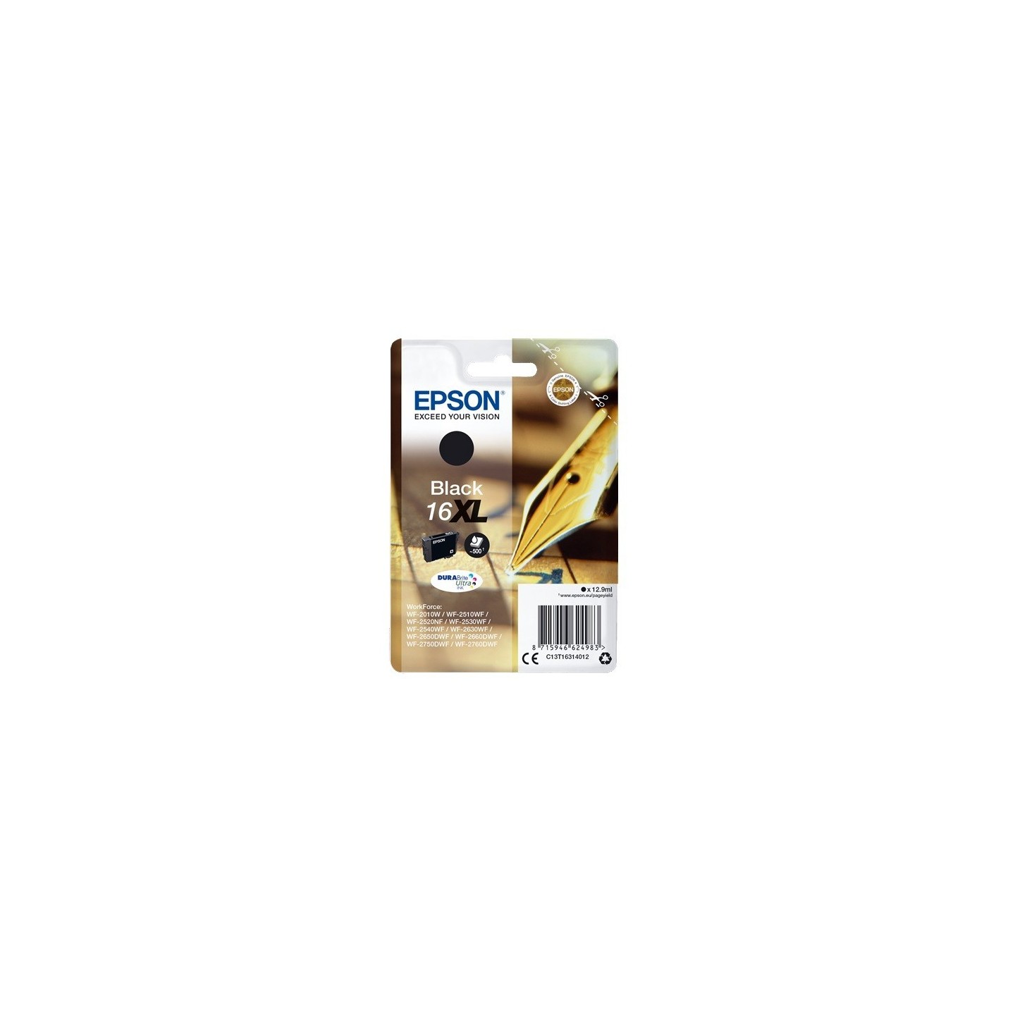 Cartouche noire haute capacité Epson pour WorkForce WF-2010w / WF-2520nf ... (N°16XL - Plume), Toner Express : achat en ligne de