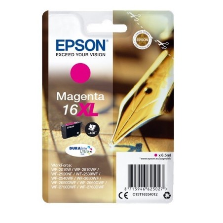 Cartouche magenta haute capacité Epson pour WorkForce WF-2010w / WF-2520nf ... (N°16XL - Plume), Toner Express : achat en ligne 