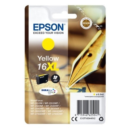 Cartouche jaune haute capacité Epson pour WorkForce WF-2010w / WF-2520nf ... (N°16XL - Plume), Toner Express : achat en ligne de
