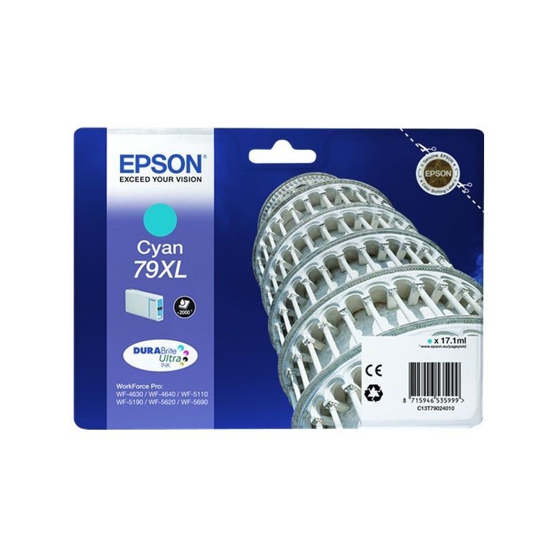 Cartouche jet d'encre Epson 79 - Cyan, Toner Express : achat en ligne de Cartouche jet d'encre Epson 79 - Cyan pour imprimante