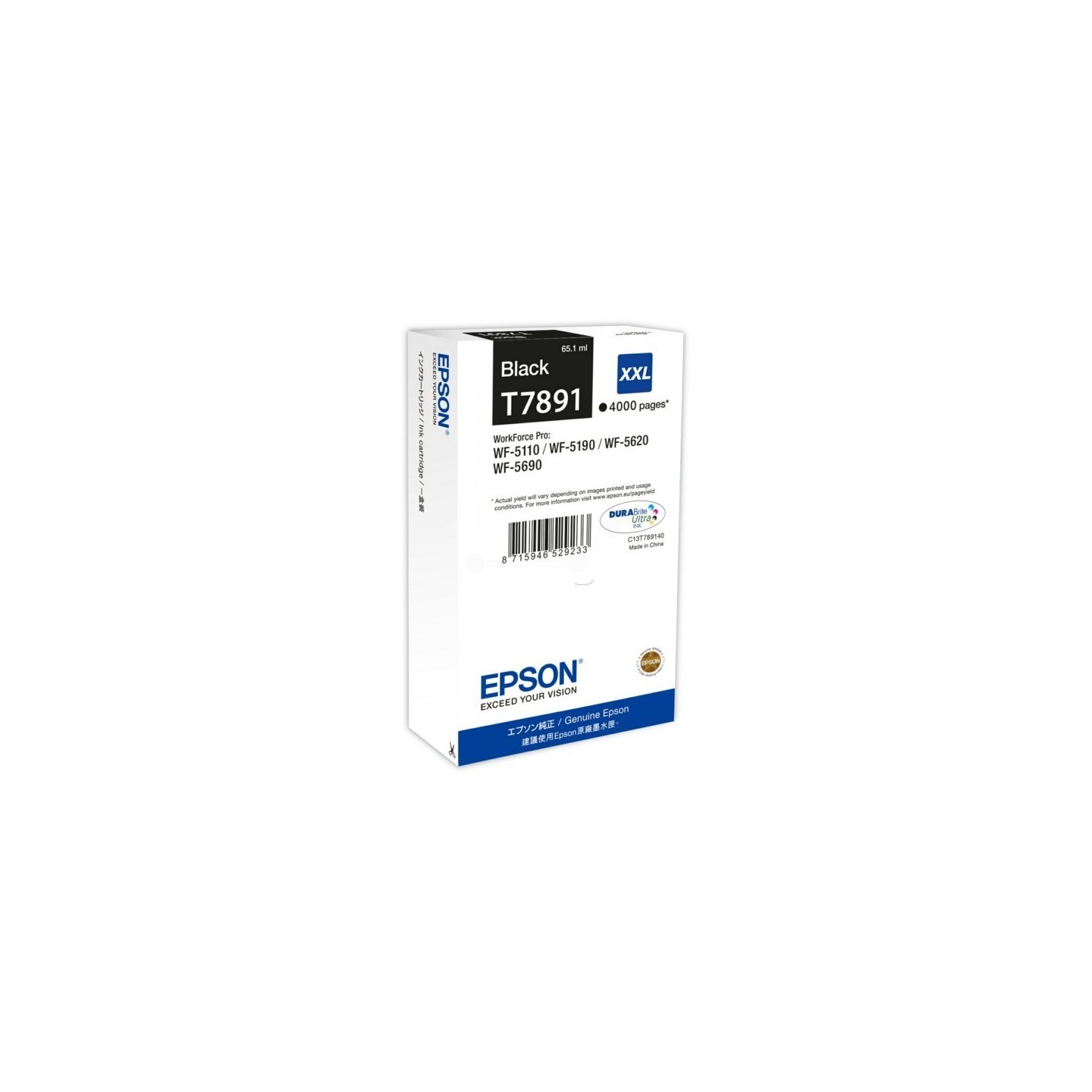 Cartouche jet d'encre Epson - Noir XXL (T7891), Toner Express : achat en ligne de Cartouche jet d'encre Epson - Noir XXL (T7891)