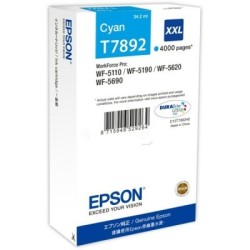Cartouche jet d'encre Epson - Cyan XXL  (T 7892 ), Toner Express : achat en ligne de Cartouche jet d'encre Epson - Cyan XXL  (T 