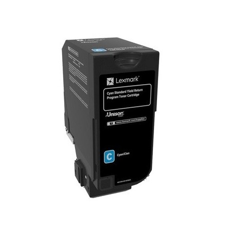 Cartouche de toner Return Program Cyan LEXMARK pour CS720 CS725, CX725  Standard (7K)  