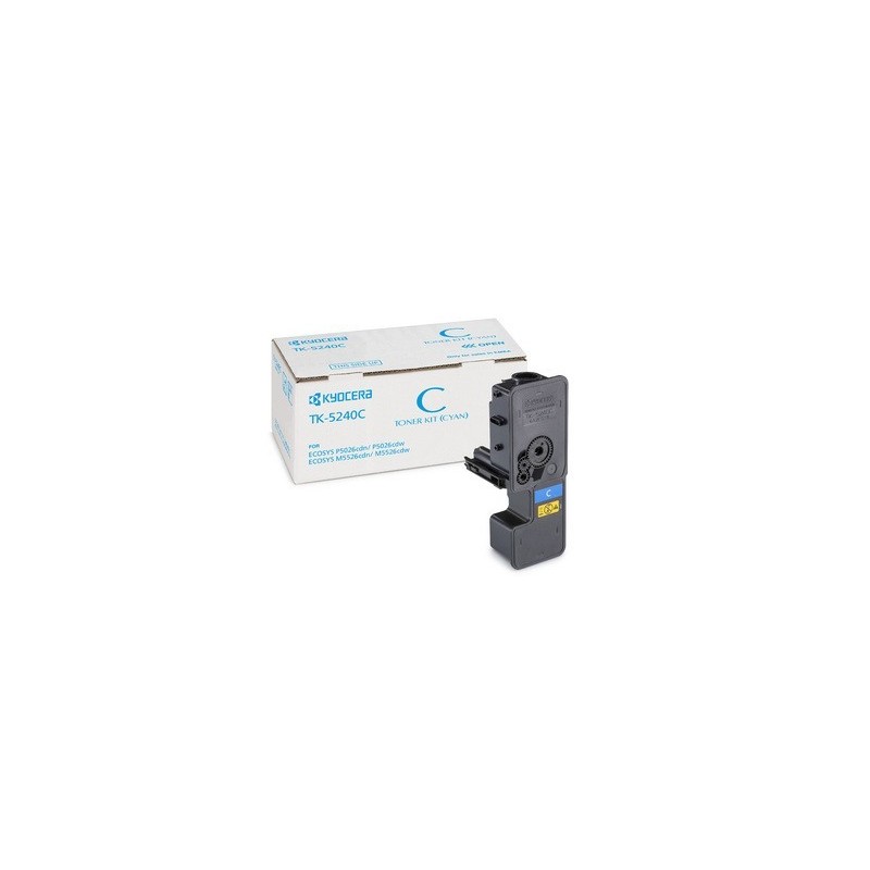 Cartouche Toner Cyan Kyocera Mita pour Ecosys M5526cdn/ M5526cdw (TK-5240C)