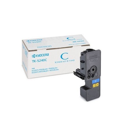 Cartouche Toner Cyan Kyocera Mita pour Ecosys M5526cdn/ M5526cdw (TK-5240C)