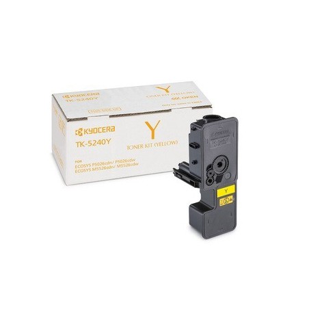 Cartouche Toner Jaune Kyocera Mita pour Ecosys M5526cdn/ M5526cdw (TK-5240Y)