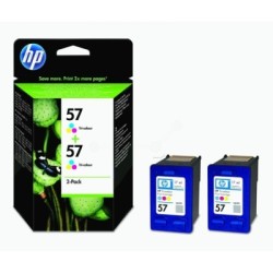 Pack de 2 cartouches 3 Couleurs HP poru Deskjet 450 ...  (N°57), Toner Express : achat en ligne de Pack de 2 cartouches 3 Couleu