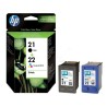 Pack cartouche encre HP 1 Noire N°21 + 1 couleur N°22, Toner Express : achat en ligne de Pack cartouche encre HP 1 Noire N°21 + 