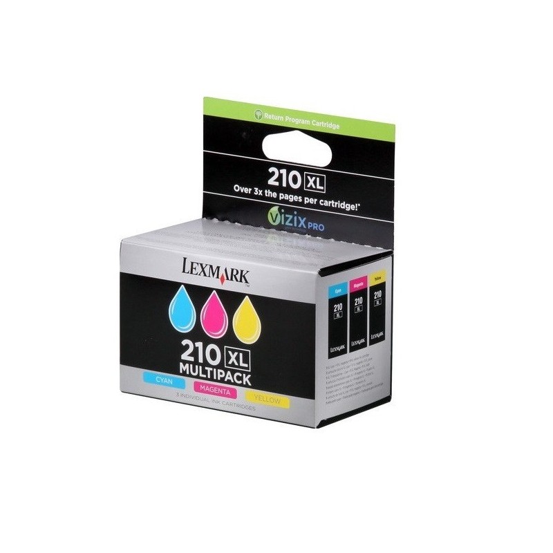 Pack 3 couleurs haute capacité Lexmark pour OfficeEdge Pro 4000 / 5500 / 5500T (N°210XL), Toner Express : achat en ligne de Pack