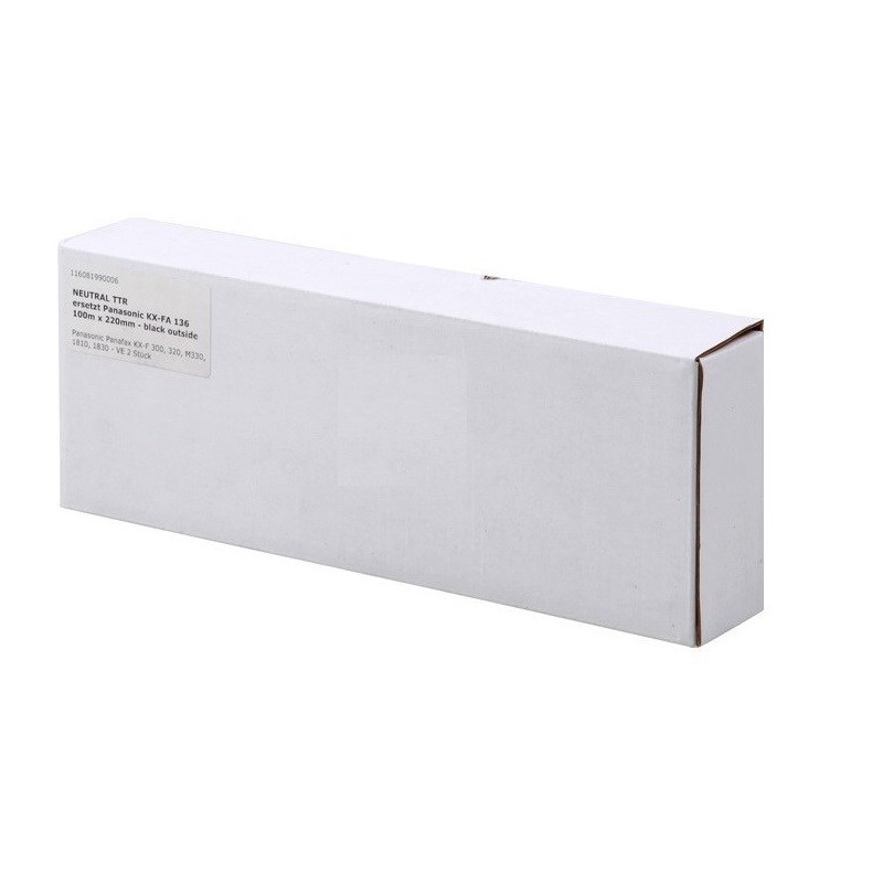 2 * Rubans Thermiques générique Noir Panasonic KX-FA136X