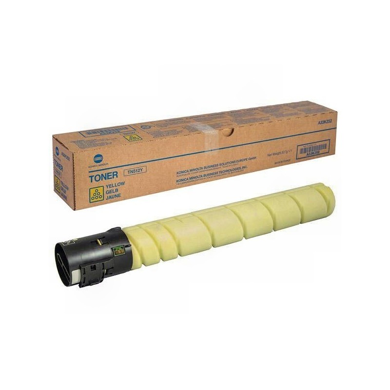 Toner jaune Konica Minolta pour Bizhub C454 / C554  (TN512Y)