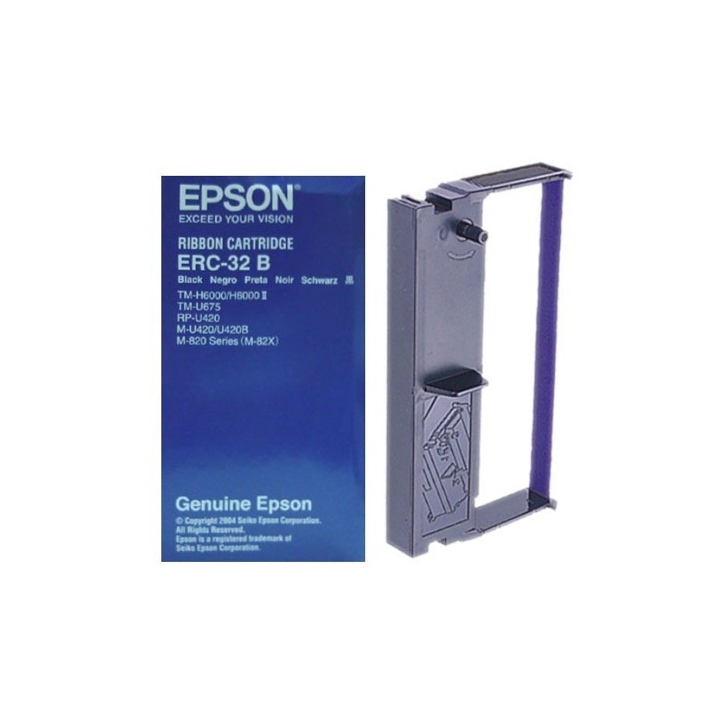 Ruban Matriciel Noir Epson (C43S015092-C43S015371) (ERC-32B), Toner Express : achat en ligne de Ruban Matriciel Noir Epson (C43S
