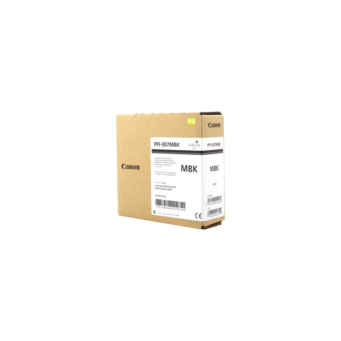 Encre noire mat Canon pour IPF830 / IPF850.... (PFI-307)