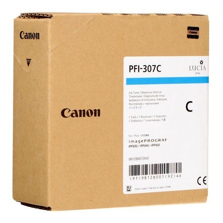 Encre cyan Canon pour IPF830 / IPF850.... (PFI-307)