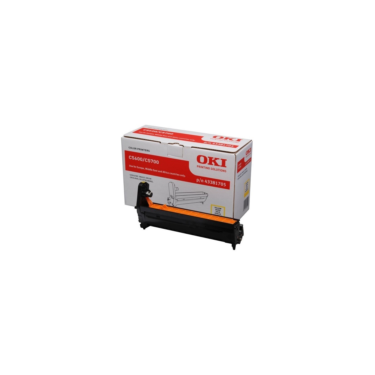 Tambour jaune Oki pour C56/57, Toner Express : achat en ligne de Tambour jaune Oki pour C56/57 pour imprimante
