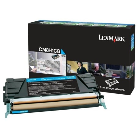 C748H1CG - Toner Lexmark Cyan Haut Rendement LRP pour gamme C748, Toner Express : achat en ligne de Toner