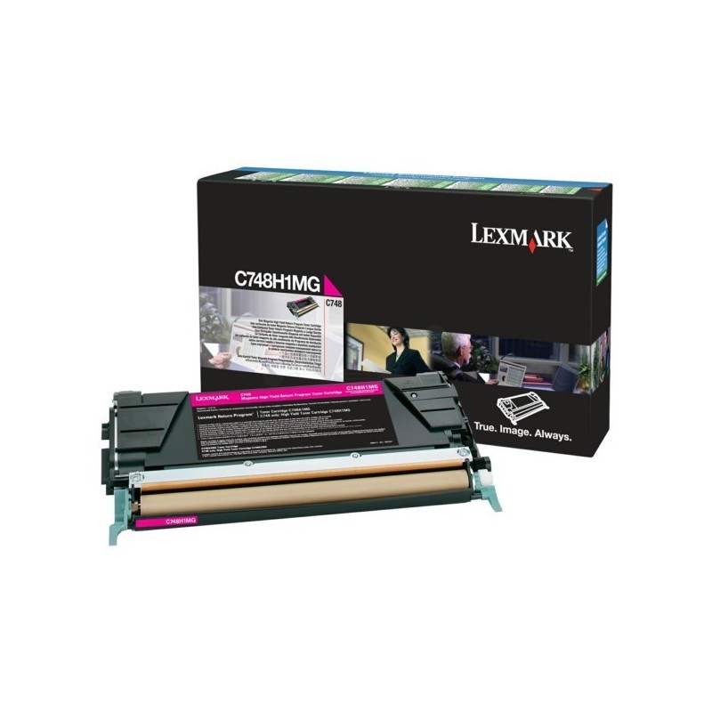 C748H1MG - Toner Lexmark Magenta Haut Rendement LRP pour gamme C748 , Toner Express : achat en ligne de Toner  Lexmak 