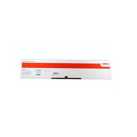 45536415 - Toner cyan OKI pour pour C911dn / C931dn, Toner Express : achat en ligne de Toner cyan OKI 