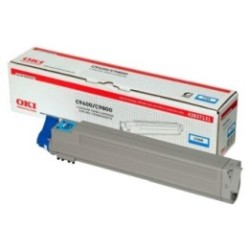 43837131- Toner cyan OKI pour imprimante C9655, Toner Express : achat en ligne de toner original OKI 