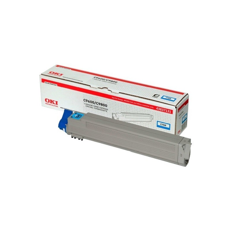 43837131- Toner cyan OKI pour imprimante C9655, Toner Express : achat en ligne de toner original OKI 