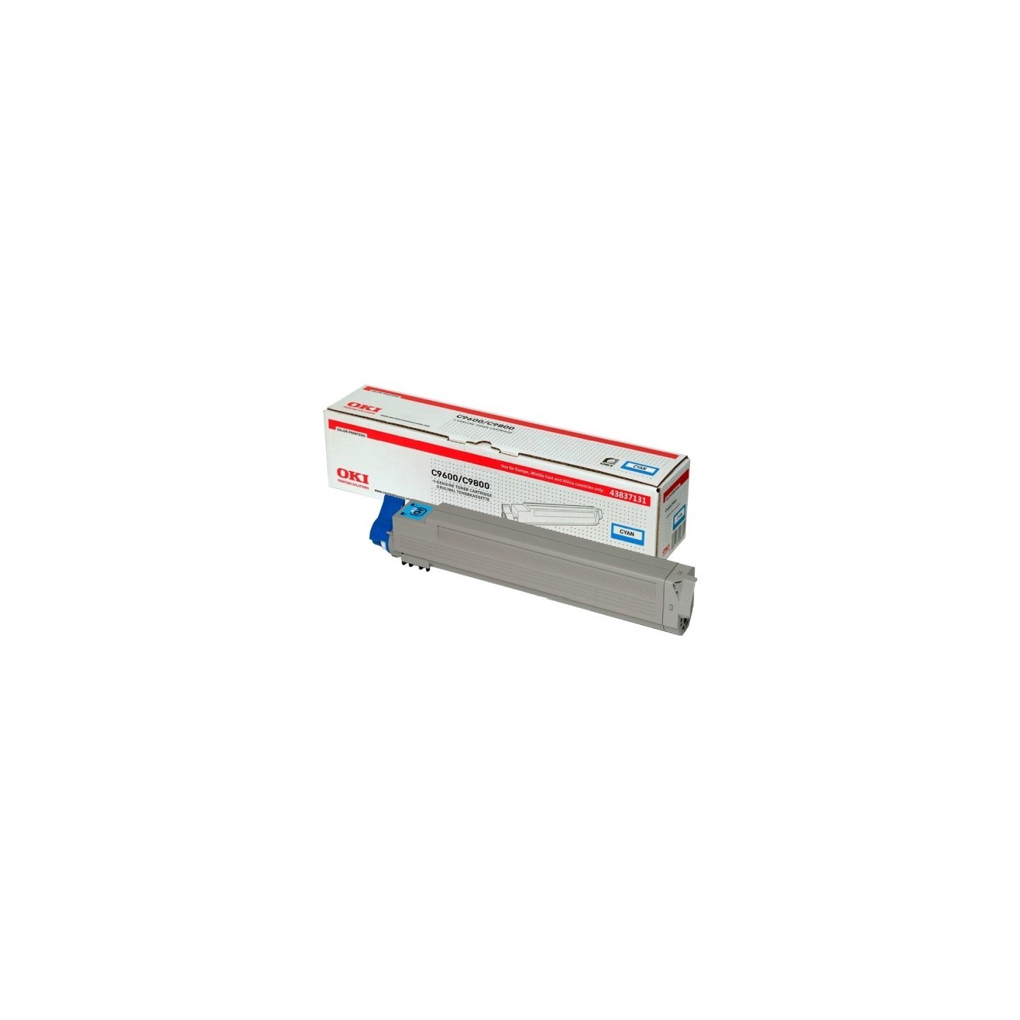 43837131- Toner cyan OKI pour imprimante C9655, Toner Express : achat en ligne de toner original OKI 
