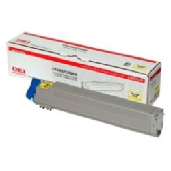 43837129 - Toner jaune OKI pour imprimante C9655, Toner Express : achat en ligne de Toner jaune OKI